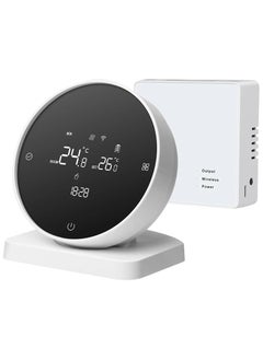 Buy Wireless WiFi Thermostat with receiver for Gas Boiler Heating Programmable Smart Thermostat Supports Voice and APP Control Works with Google Home Smart Thermostat for Energy Saving in Saudi Arabia