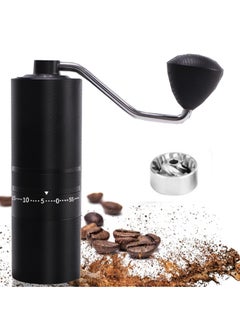 Buy Manual Coffee Grinder,Manual Bean Grinder,  Hand Coffee Grinder With External Adjustable Stainless Steel Reticulate Pattern Coffee Grinder, Black in UAE