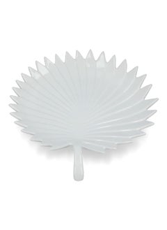 Buy Elegant Design Palm Leaf Shape Porcelain Platter White 35 x 29 cm R2053-LEWH in Saudi Arabia