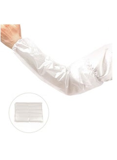 اشتري 100 Pieces 15 Inch PE Plastic Hand Made Arm Sleeves or Over Sleeves Disposable Hand Cover في الامارات