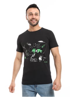 Buy Mens  Printed T- Shirt With Half Sleeves And Round Neck in Egypt