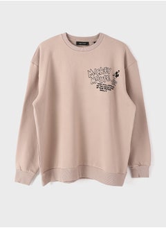 اشتري Crew Neck Printed Oversize Women's Sweatshirt في مصر