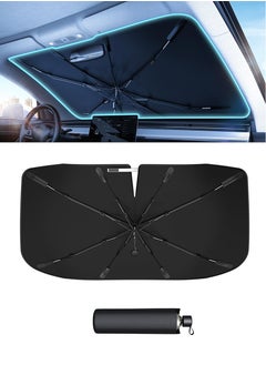 Buy Car Sunshade Umbrella, Foldable Automotive Windshield Shade Umbrella for Car Front Window, with Adjustable Handle, UPF50+ in Saudi Arabia