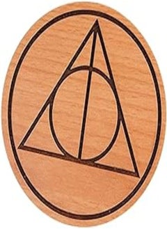 Buy Laser Crafts Harry Potter Deathly Hallows Logo Laser Engraved Wood Coaster 3.5" Diameter in Egypt