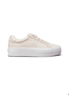 Buy Women's Platform Trainers - Faux Leather, White in Saudi Arabia