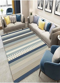 اشتري Warm Luxurious Modern Printed Rectangular Anti-Slip Carpet Multicolour 140x200cm في الامارات