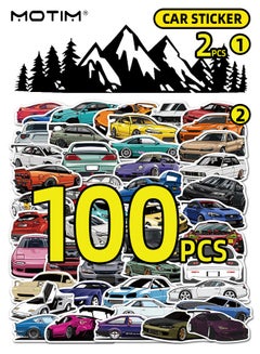 Buy Sport Car Racing Stickers 100Pcs JDM Sports Car Stickers Racing Graffiti Decals for Laptop Guitar Skateboard Motorcycle Stickers and 2 Pcs Snow Mountain Tree Decal Sticker Trunk Logo Decal Sticker in UAE
