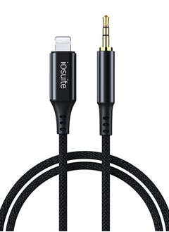 Buy Lightning to 3.5mm Audio Cable Adapter Black 1M in Saudi Arabia