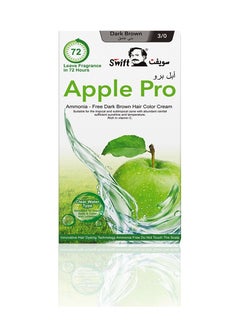 اشتري Apple Pro Ammonia free Hair Color Cream Dark Brown 100mlx2 في الامارات