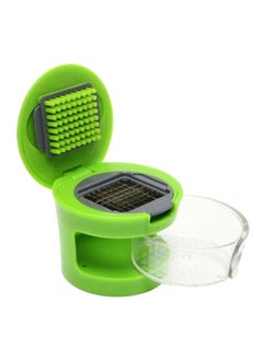 Buy Plastic Garlic Slicer Green/Grey/Clear 7.3x6.4x6.5cm in UAE