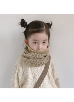 اشتري Kids Winter Knit Scarf Plaid Warm Neck GaiterRhombic beige Rhombic beige في الامارات