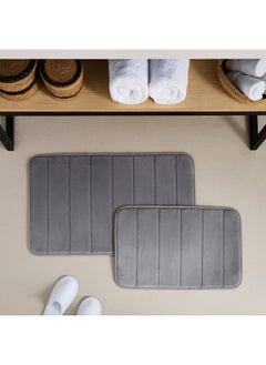 Buy Snug 2-Piece Memory Foam Bathmat Set 80 x 50 cm in Saudi Arabia