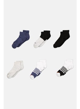 Buy Men 6 Pair Recycled Cushioned Socks, White Combo in Saudi Arabia