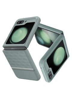 Buy Caseology Parallax 3D ergonomic pattern Protective Case Compatible with Samsung Galaxy Z Flip 5 Case (2023) - Sage Green in UAE