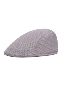 اشتري Mesh Flat Cap Berets Breathable Summer Newsboy Hat Adjustable  Light Grey في الامارات