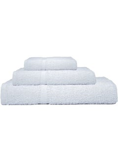 اشتري Premium 100% Cotton Towels, For Everyday Use, Ultra Soft, Highly Absorbent, Luxurious 3-Piece Hand, Bath & Face Towel, 360gsm, White في الامارات