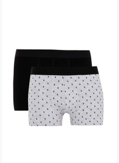 Buy 2 Pack Regular Fit Printed Boxer Shorts in Saudi Arabia