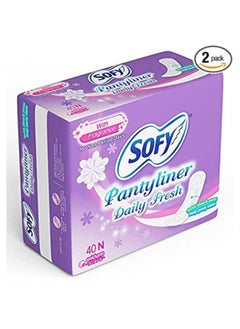 Buy Sofy Daily Fresh Panty Liner Pads - Regular - 80 Pads in Saudi Arabia