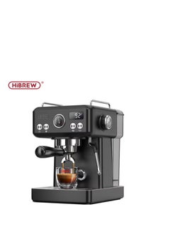 Buy HiBREW Semi Automatic Espresso Cappuccino Coffee Machine Temperature Adjustable 58mm Portafilter Coffee Maker Metal H10A Black in Saudi Arabia