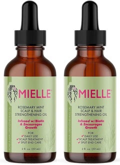 Buy Mel Organics Rosemary & Peppermint Hair Growth Oil 2 oz (Pack of 2) and Hair Strengthening Mask 12 oz, Sulfate & Paraben Free for Daily Hair Care and Scalp Treatments in Saudi Arabia