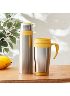 اشتري Stainless Steel Flask And Travel Mug Set 500 ml في الامارات