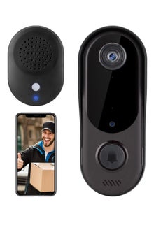 اشتري Smart WiFi Remote Video Doorbell, Intelligent Visual Doorbell Home Intercom HD Wireless Rechargeable Security Door Doorbell, Can Two-Way Calls, Photo, with Indoor Unit في السعودية