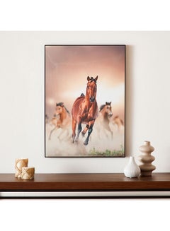 Buy Fiha Horse Framed Wall Art 50 x 70 x 2.5 cm in UAE