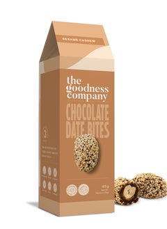 اشتري Sesame Cashew Chocolate Date Bites (Vegan, No Added Sugar) 45g في الامارات