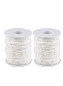 اشتري Candle Wick, 24 Ply Braided Cotton Wick Core Making Kit Low String Line Universal Spool Natural Material Handmade Supplies for DIY, 2 Rolls في الامارات