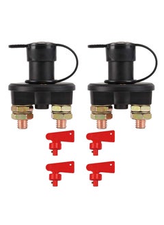 Buy Battery Disconnect Switch, 12V 24V Battery Isolator Cut Off Power Kill Switch for Marine Car Boat RV ATV Auto Truck Vehicle, On Off Battery Master Switch with Waterproof Key and Cover, 2PCS in UAE