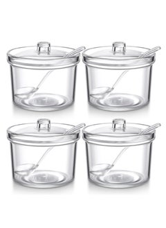 Buy Clear Acrylic Sugar Bowl With Lid And Spoon For Coffee Bar AccessoriesCereal Bowls Tea Kitchen Countertop Canisters & Baking for Sugar Salt Spices Condiments 7.1 oz in Saudi Arabia