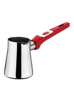 اشتري Yaprak Coffee Pot With Venus Bakalite Handle 330 ml Capacity Silver/Red في الامارات