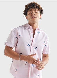 Buy Bird Print Relaxed Fit Shirt in UAE