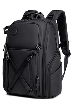 اشتري Professional Camera Backpack Shock Proof Water Resistant with Separate Laptop Compartment TSA Opening Daypack for Men and Women B00575 Black في الامارات
