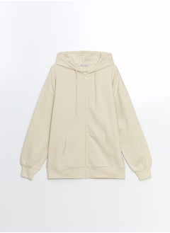 Buy Hooded Oversize Women's Thick Zippered Sweatshirt in Egypt