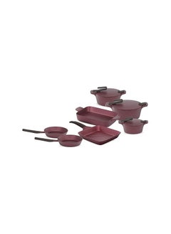 Buy Pot set, 14 pcs, burgundy artisan granite, Pyrex 6223004509322 in Egypt