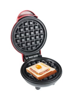 Buy Multifunctional waffle/household bread/pizza/mini baked cake/sandwich breakfast machine red/black in Saudi Arabia