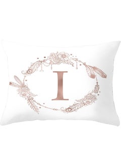 Buy I Letters Printed Throw Pillow Cover White 30 X 50cm in UAE