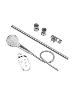 Buy High Quality Material Bathroom Shower Set Including  Standard Hose Connector  Includes a Sliding Bar with Holder and Bracket a Soap Dish a Hand Shower a Shower Hose and a Plug in UAE
