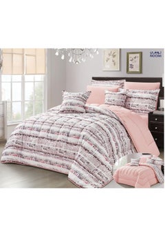 Buy 8-Piece Comforter Set Two-Sided Microfiber Double King Size 240x260 in Saudi Arabia