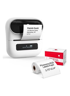 Buy Phomemo M220 Portable Thermal Label Makers Bluetooth Printer For Barcode Labeling Organizing Small Business Compatible With iOS And Android in UAE