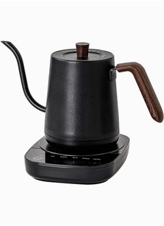 اشتري Electric Gooseneck Kettle - 304 Stainless Steel Coffee and Tea Pot, Automatic Temperature Control and Constant Temperature, Quick Heating (Black) في السعودية