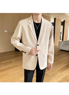 Buy Casual Blazer for Men High-End Versatile Trendy Mature JacketKhaki Khaki in UAE