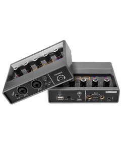 اشتري Audio Interface 2x2Computer Professional Audio Interface USB 2.0 with Touch Model Bit 48 kHz Music Interface with 48V Phantom Power for Live Streaming Podcasting Audio Interface for Mac PC في الامارات