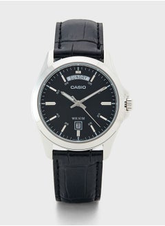 Buy Classic Leather Strap Analog Watch in UAE