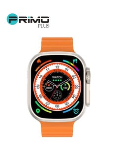 Buy PRIMO PLUS Smart Watch  With A Full Screen Works With The Android And IOS System Is Responsive Wireless Charging And Supports GPS With 7 Bracelets and Protection Cover , Size 49 mm - in Saudi Arabia