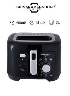 Buy Oil Fryer 3L 2500W Silver/Black in Saudi Arabia