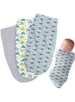 Buy Baby Sleeping Bag, Swaddle Sack Soft Elastic Anti Startle Baby Swaddle Blanket Set Newborn Wrap Baby Set for 0 to 3 Months Baby in Saudi Arabia