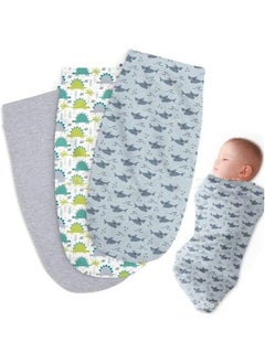 اشتري Baby Sleeping Bag, Swaddle Sack Soft Elastic Anti Startle Baby Swaddle Blanket Set Newborn Wrap Baby Set for 0 to 3 Months Baby في السعودية