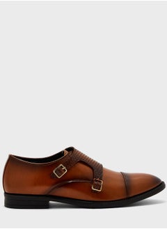 Buy Textured Monk Strap Formal Slip Ons in Saudi Arabia